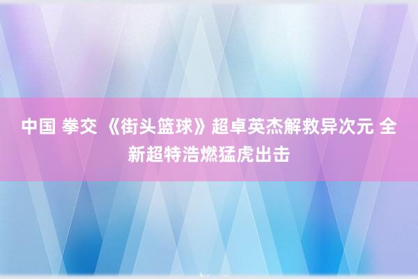 中国 拳交 《街头篮球》超卓英杰解救异次元 全新超特浩燃猛虎出击