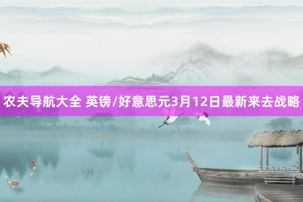 农夫导航大全 英镑/好意思元3月12日最新来去战略