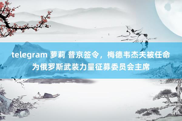 telegram 萝莉 普京签令，梅德韦杰夫被任命为俄罗斯武装力量征募委员会主席