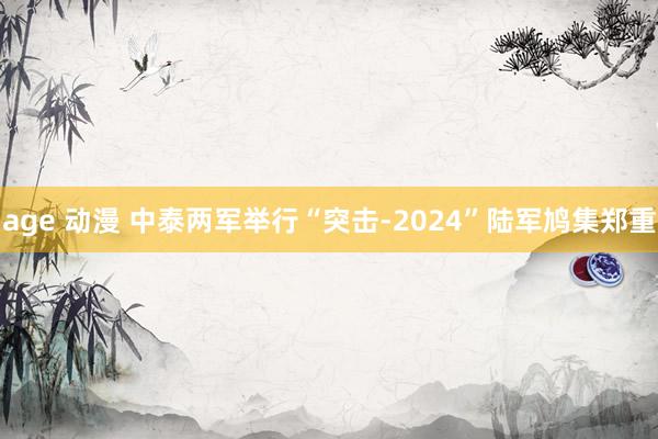 age 动漫 中泰两军举行“突击-2024”陆军鸠集郑重