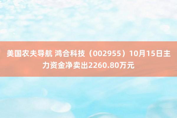 美国农夫导航 鸿合科技（002955）10月15日主力资金净卖出2260.80万元