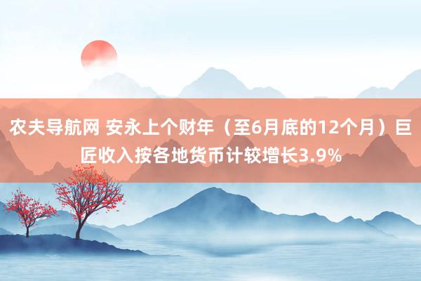 农夫导航网 安永上个财年（至6月底的12个月）巨匠收入按各地货币计较增长3.9%