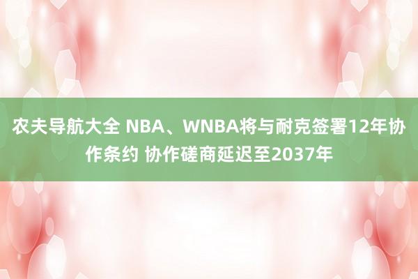 农夫导航大全 NBA、WNBA将与耐克签署12年协作条约 协作磋商延迟至2037年