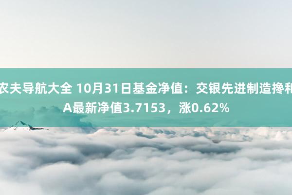 农夫导航大全 10月31日基金净值：交银先进制造搀和A最新净值3.7153，涨0.62%