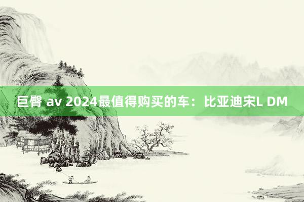 巨臀 av 2024最值得购买的车：比亚迪宋L DM