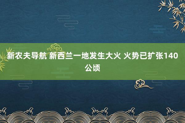 新农夫导航 新西兰一地发生大火 火势已扩张140公顷