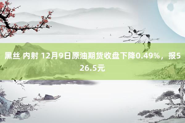 黑丝 内射 12月9日原油期货收盘下降0.49%，报526.5元