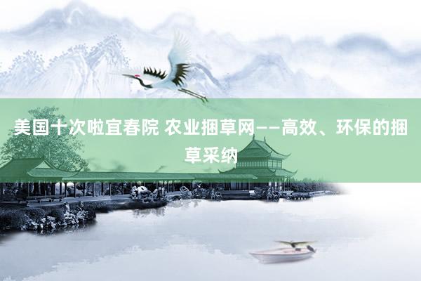 美国十次啦宜春院 农业捆草网——高效、环保的捆草采纳