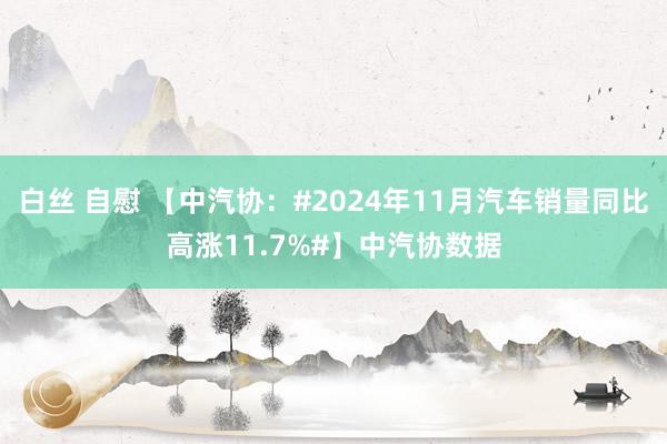 白丝 自慰 【中汽协：#2024年11月汽车销量同比高涨11.7%#】中汽协数据