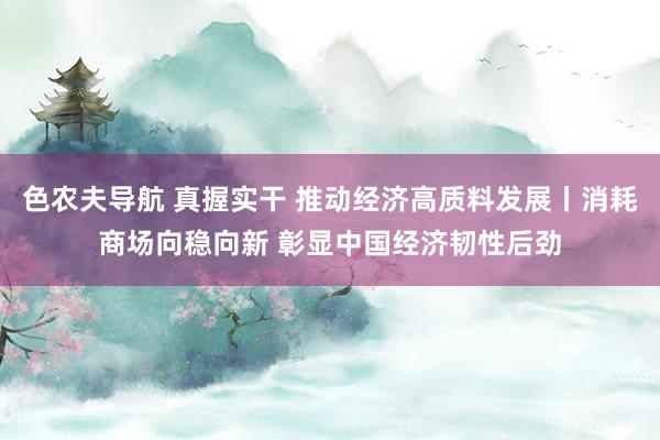 色农夫导航 真握实干 推动经济高质料发展丨消耗商场向稳向新 彰显中国经济韧性后劲