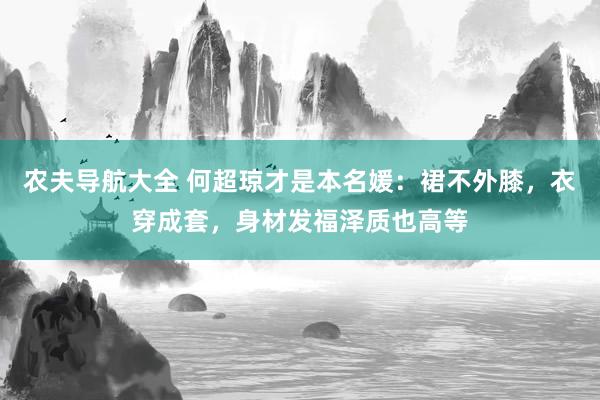 农夫导航大全 何超琼才是本名媛：裙不外膝，衣穿成套，身材发福泽质也高等