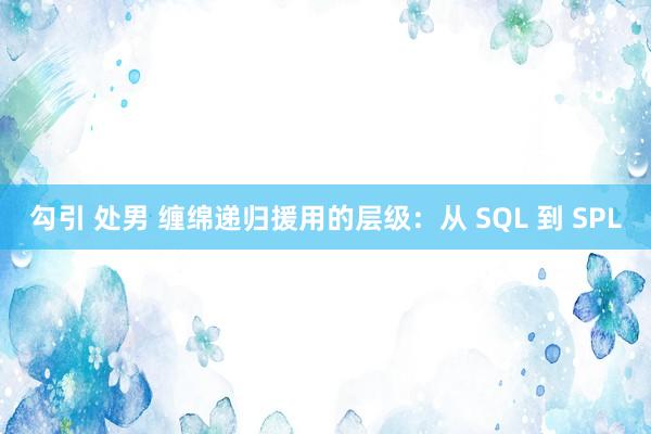 勾引 处男 缠绵递归援用的层级：从 SQL 到 SPL