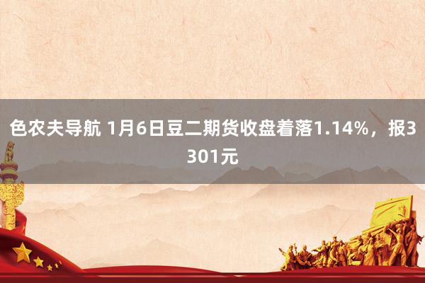 色农夫导航 1月6日豆二期货收盘着落1.14%，报3301元