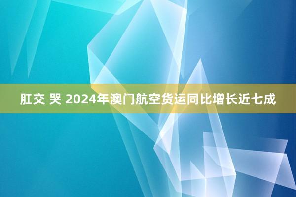 肛交 哭 2024年澳门航空货运同比增长近七成