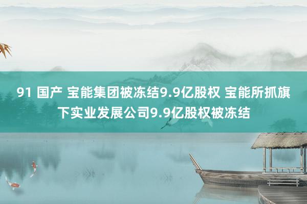 91 国产 宝能集团被冻结9.9亿股权 宝能所抓旗下实业发展公司9.9亿股权被冻结