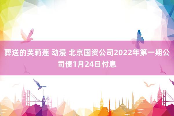 葬送的芙莉莲 动漫 北京国资公司2022年第一期公司债1月24日付息